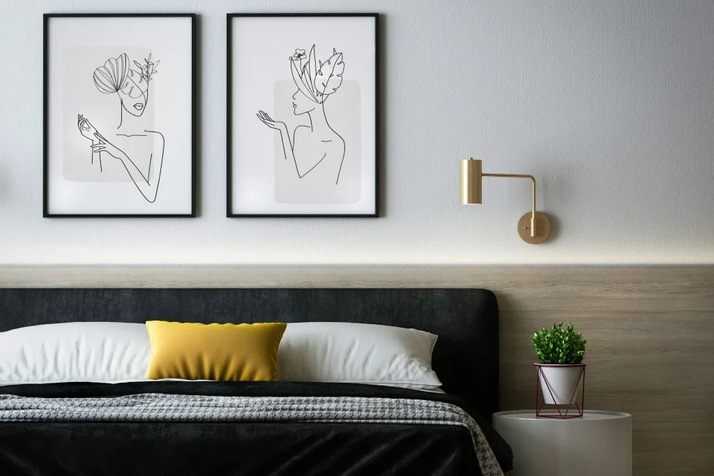 Sypialnia po remoncie.